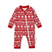 Baywell Family Božićni PJS podudarni setovi Xmas Holiday Jammies Elk Print Christmas Pajamas Loungeweb