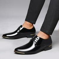 I šiljasti cipele stila Muške poslovne klasične kože povremene muške kožne cipele, crna