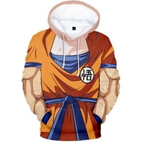 Zmajeva kugla z džepne dukseve s kapuljačom Goku 3D puloveri za ispis Muškarci Žene Ležerne kapute modne