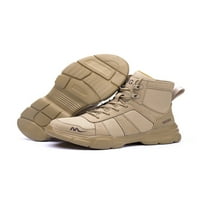 Avamo Unise Radne cipele čipke UP sigurnosni čelični čelični za cipele Zaštita ploča za cipele Tenisice na otvorenom klizač, visokog gornjih plijena Bež 8.5