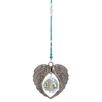 Cuoff Početna Dekor igračka PEWTER Anđeo Crystal Privjesak za kapljicu Crystal Ogrlica Prirodni kamen za zvonjenje