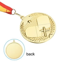 Uxcell 2.7 Ping pong medalje zademne medalje za tenis postavljeno zlatno srebrna brončana medalja sa vrpcom crveno žuti, pakovanje