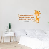 Najbolje slatke žirafe citate crtane citate Dekora zidna naljepnica Dizajn dizajna za djevojke Dječji