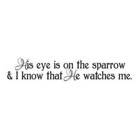 Djeca Njegovo oko je na Sparrow Inspirationi citati i izreke Zidne ukrase ukras vjerski biblijski stih