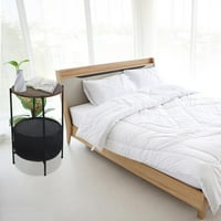 Samyohome 2-tier okrugli metalni krevet za kraj s krakom sa PVC korpom