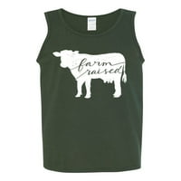 Divlji Bobby, farma podignuta kravlje životinje Ljubitelj muški grafički tenk, šumski zeleni, srednji