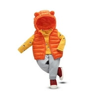 Fattazi Toddler Solid Boo Boja bez rukava u stilu s kapuljačom s kapuljačom dolje za jaknu