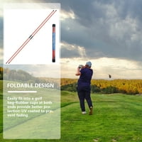 Maytalsoy Fiberglass Golf Poravnavanje Stick Prijenosni gest Podešavanje sklopivog redaka Indikatorski štap Alati za vježbanje na otvorenom GOLFIG CRVENA