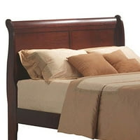 Homeroots Dekor inženjerski drveni i furnir Brown Tradicionalni stil Dvostruki krevet Drveni krevet