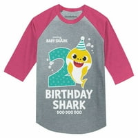 Dječji morski pas za djecu za djecu Toddler 2. rođendan Djevojka odjeća ružičasta 2t