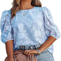 Dabuliu Ženska majica Casual V-izrez Bubble kratki rukav Ispis pulover vrhovi labavi modna ljetna bluza