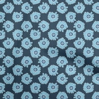 Onuone pamučna svila mornarsko plava tkanina azijska cvjetna s prugama šivaće tkanine uz dvorište tiskane