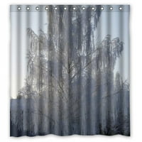 Hellodecor breza stabla tuš za tuširanje poliesterska tkanina kupaonica Ukrasna veličina zavjesa
