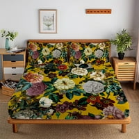 Cvjetni jastuk 3D opremljeni lim na mikrofiber krevet Poklopac kućnog tekstila Žena cvjetna prekrivača,