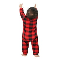 Usklađivanje porodične pidžame setovi s dugim rukavima Božićni crveni ples PJS odrasla dječja kućna