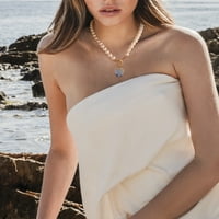Ogrlice za žensku ogrlicu, privjesak u obliku srca, nova kreativna ogrlica, modni metalni prozirni