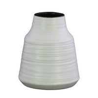 Keramička okrugla vaza sa širokim usanama, kratkim vratom i češljanom dizajnom Tory SM obloženi fini