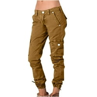 Teretne pantalone za žene sa džepovima Ženske dame Solies Hlače Hippie Punk pantalone Streetwear Jogger