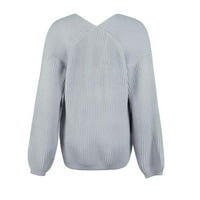 GUZOM džemper za žene na prodaju - Ležerne vrhove Dukseri za pulover sa čvrstim hladnim ramenima za