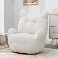 Okretna tapecirana stolica za tapeciranu tapetu, teddy kratka plišana čestica Velvet Sofa fotelja, moderna