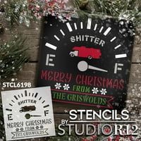 Sretan Božić iz Griswoldsa šablona Studior Craft DIY Domaći dekor Boja Zimska drvena Znak za višekratnu