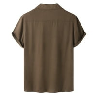 AVITICD Muška košulja za ovratnik za spuštanje na odvlačenje Slična košulja kratki povremeni majica