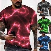Muškarci Summer 3D novost Grafički kratki rukav Sportska teretana Fitness mišićni majica