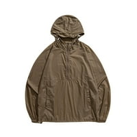 Muška upf 62+ lagana jakna puna zip za zaštitu od sunca dugačka majica s dugim rukavima za muškarce