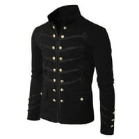 Košulje za fragarne za muškarce Muški kaput jakna Gothic Emboider gumba za kaput jednolično kostim praty