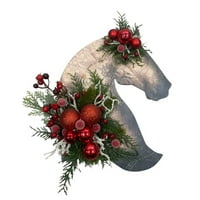 Randolph konja glava vijenac božićni vijenac drveni konjski glava za glavu viseći proljetni vijenac
