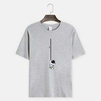 Puawkoer mužjak casual okruglog vrata 3D ispisana bluza kratki rukav vrhovi bluza majica Muška odjeća