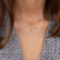 Dainty ogrlica za žene djevojke 14K pozlaćene ogrlice za infinity krug za nove mame poklone nakita