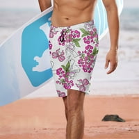 KANCHE MUŠKI ODBOR Skraćenice Muške ljetne modne ležerne havajske stile tiskane cvjetne hlače na plaži