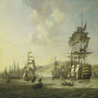 Anglo-holandska flota u zaljevu Alžirskog plakata Print