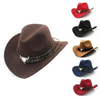 Klasični Cattleman slame kaubojski šešir, etnički stil Western Cowgirl Hat