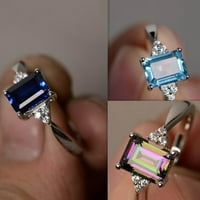 HGW Gold Class Diamond venčani prstenovi za žene Žene Ring Sterling Srebro Rainbow Angažovanje vjenčanih