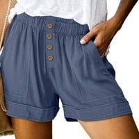 Ljetne modne kratke hlače za ženske kratke hlače casual gumb High struk casual džepne hlače povremeni