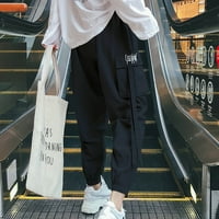 Ženske teretne pantalone casual harajuku vintage y2k baggy jogger opuštene cinch hlače kombinezone vezan
