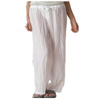 Tking Modne ženske hlače Frivolity labave ležerne prilike pune boje zavoj sa niskim strukom široke pantalone
