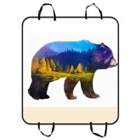 Grizzly Bear Creative Mystric jesenski šumski drveće poklopac sjedala za kućne sjedalice za kućne ljubimce za kućne kargone i viseće za automobile kamioni i suvs