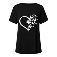 Ženske bluze i vrhovi Dressy ljeto, ženski cvjetni tiskani kratki rukav Spring Henley majica nagnuta