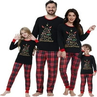 MyFav odgovara porodičnom božićnom pidžamu, Xmas Holiday PJS za žene Muška djeca, pismo s letovima