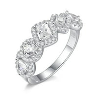 Feiradevaidade srebrni prstenovi kubični cirkonijski ljubavni prsten 0,35 Spakirani prstenovi za žene