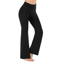 TaqqPue bljeskaju joga hlače za žene vježbanje gamaše sa džepovima Fitness Sports Vožnja joga atletske