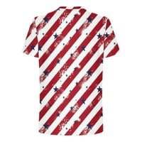 Inveife Summer Košulje kratki rukav Muški casual okruglica Popularna 3D digitalna zastava Štampanje