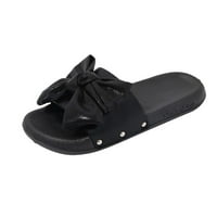 Dressy sandale za ženske ljetne potpetice - plaža Bowknot casual sandale crna veličina 6.5