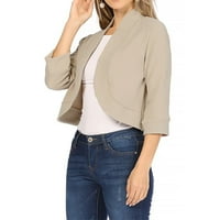 Tking modni ženski povremeni kardigan čvrsta boja gornje jakne od čvrstog boja - m