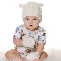 Set baby hat rukavice meko novorođene rukavice dječje dječake pletene toddler cap novorođenčad zimska
