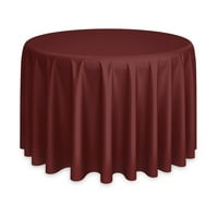 Lannov posteljina - Premium 120 okrugli stolnjak za vjenčanje banket restoran - poliesterski tkanini stolni krpe - Burgundija
