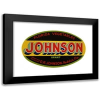 Anonimni crni moderni uokvireni muzej umjetnički print pod nazivom - Johnson marke Florida Povrće naljepnica